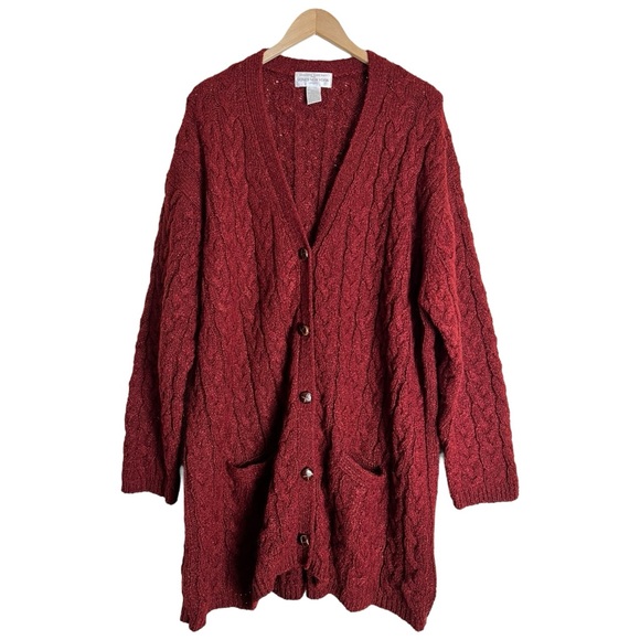 Vintage Jones New York Hand Knit Oversized Long Line Cardigan Sweater Size 3X - Picture 11 of 11